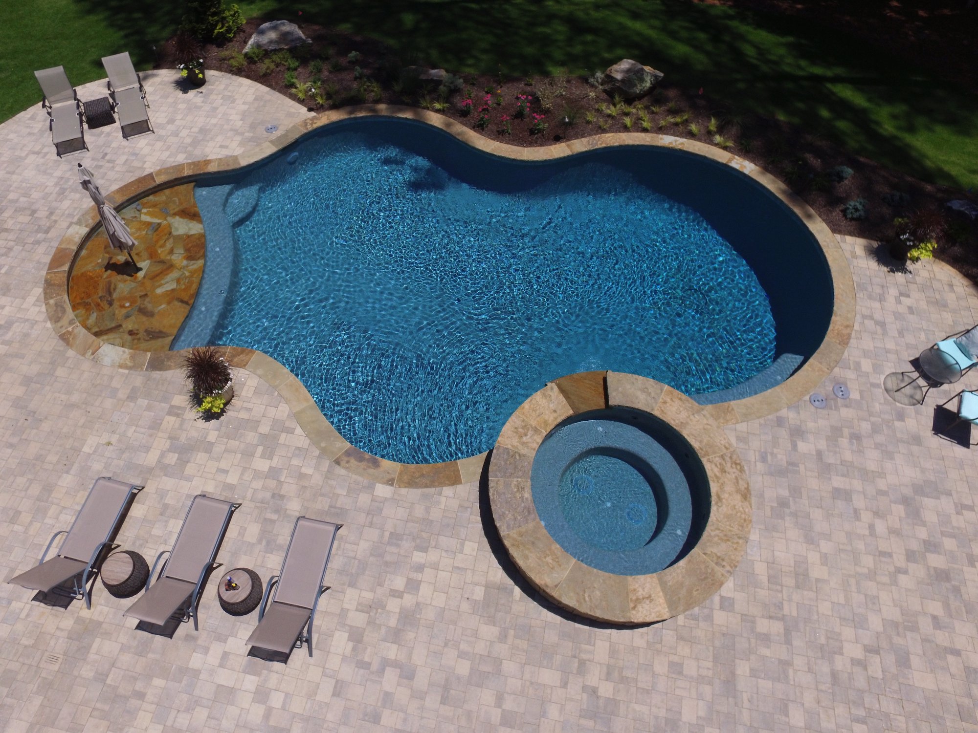 Blue Surf PebbleTec pool finish