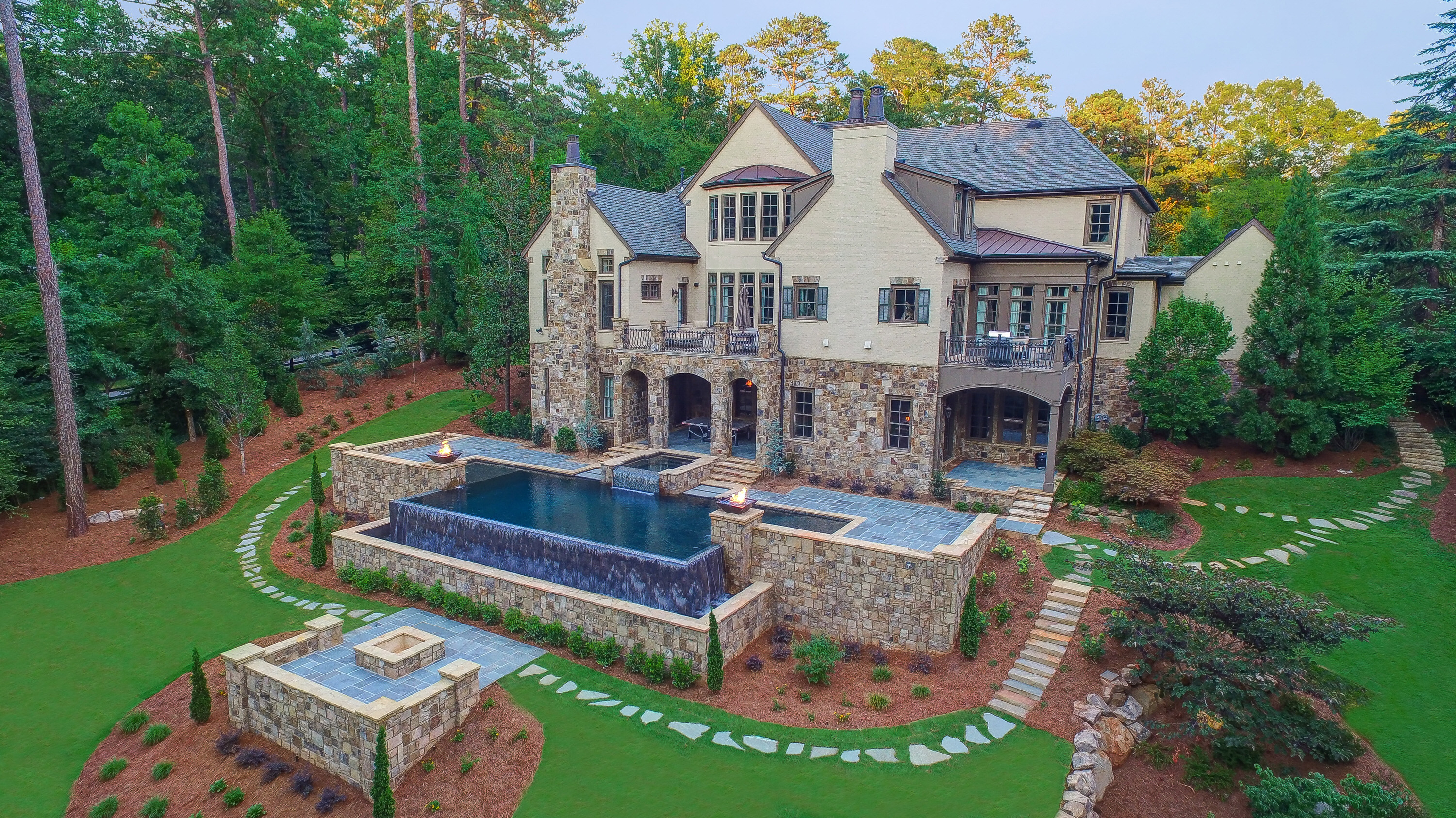 Aerial pool view